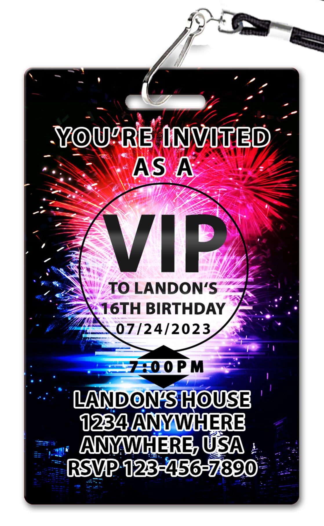 VIP Fireworks Invitation