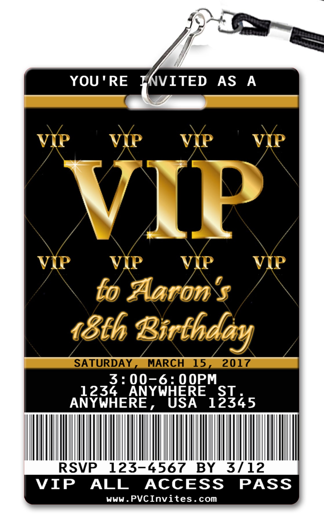 VIP Birthday Invitation