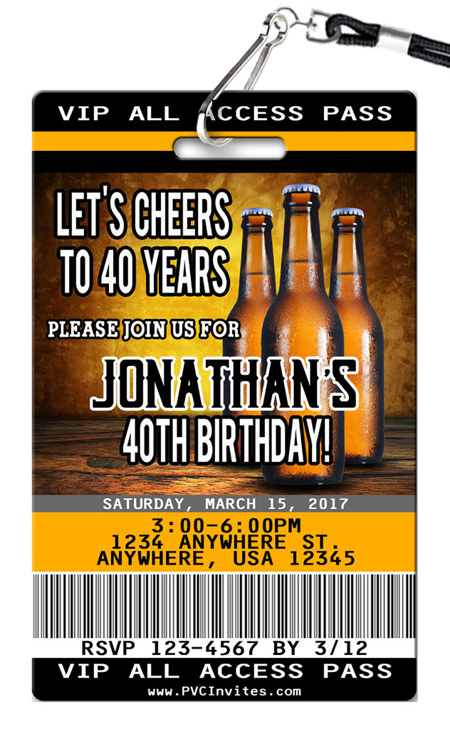 Beer Birthday Invitation