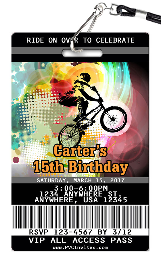 BMX Birthday Invitation