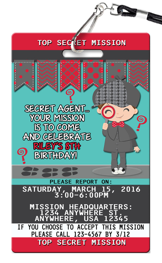 Detective Birthday Invitation