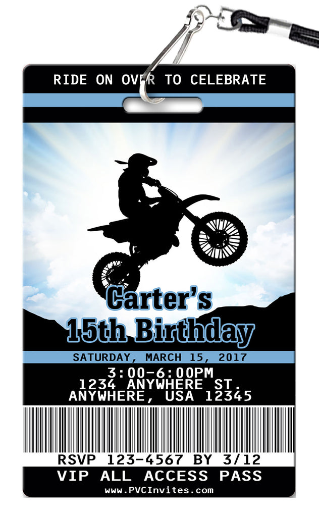 Dirt Bike Birthday Invitation