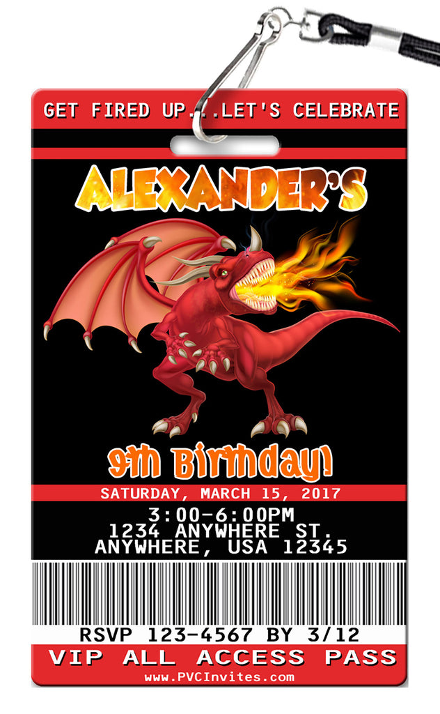 Dragon Birthday Invitation