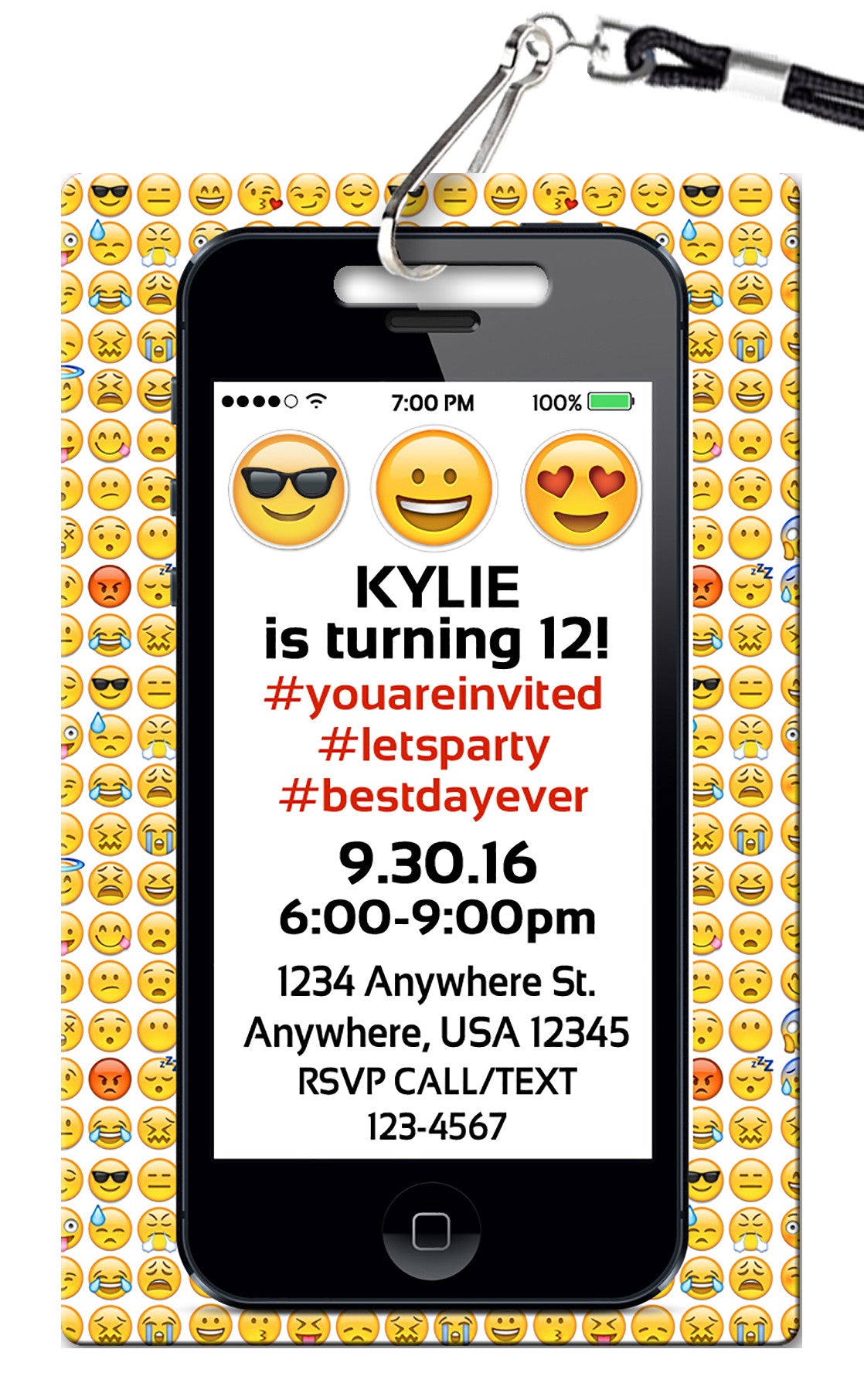 Emoji Birthday Invitation