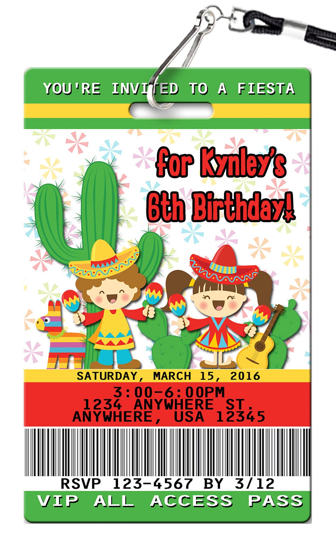 Fiesta Birthday Invitation