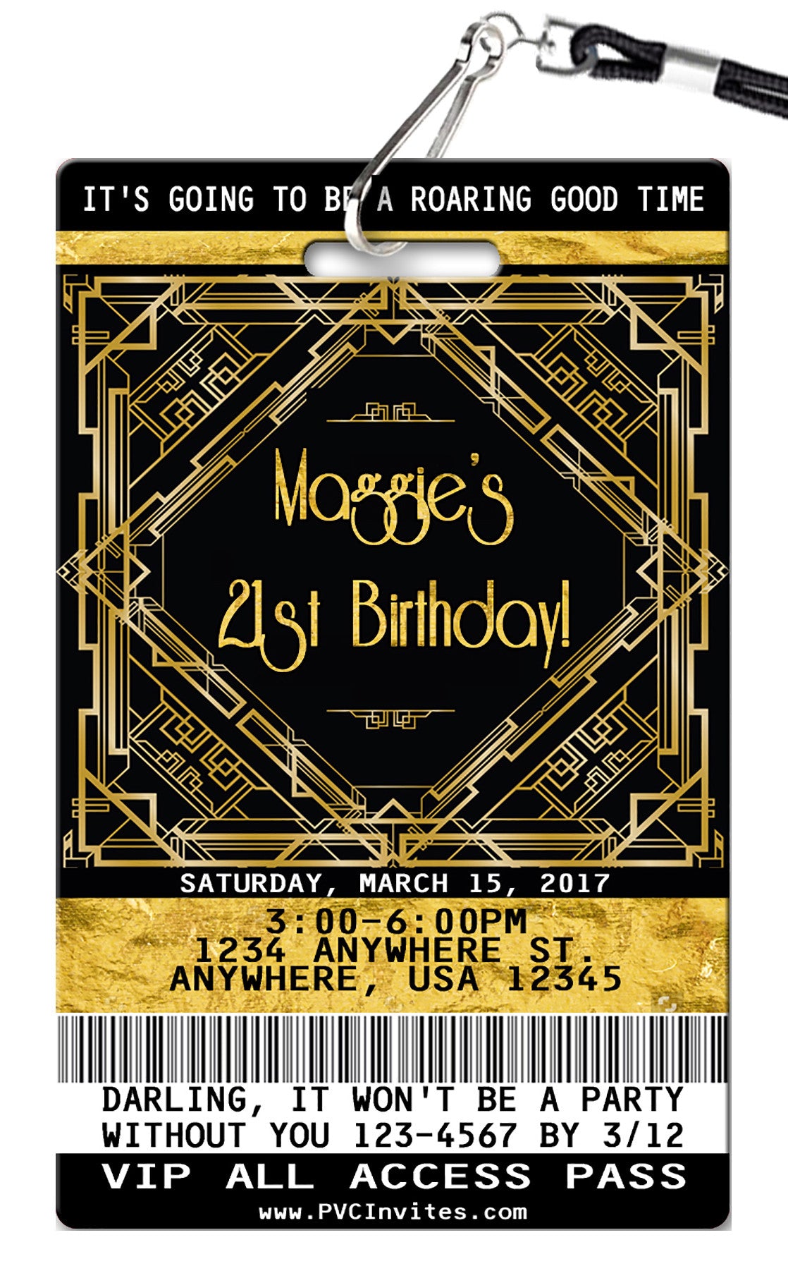 Gatsby Birthday Invitation