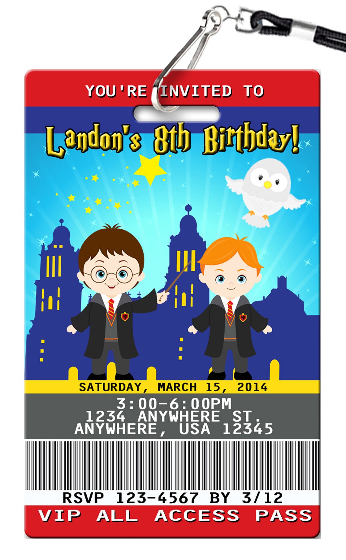 Harry Potter Birthday Invitation