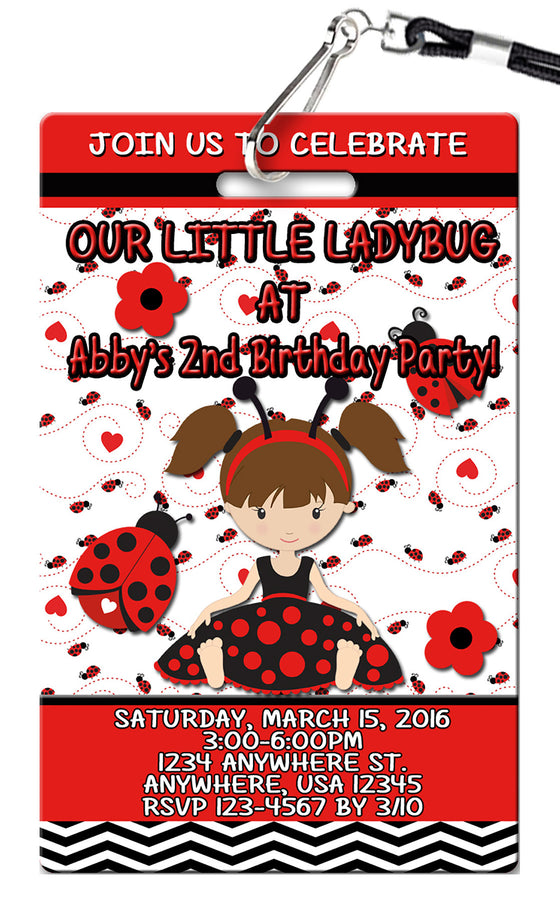 Ladybug Birthday Invitation