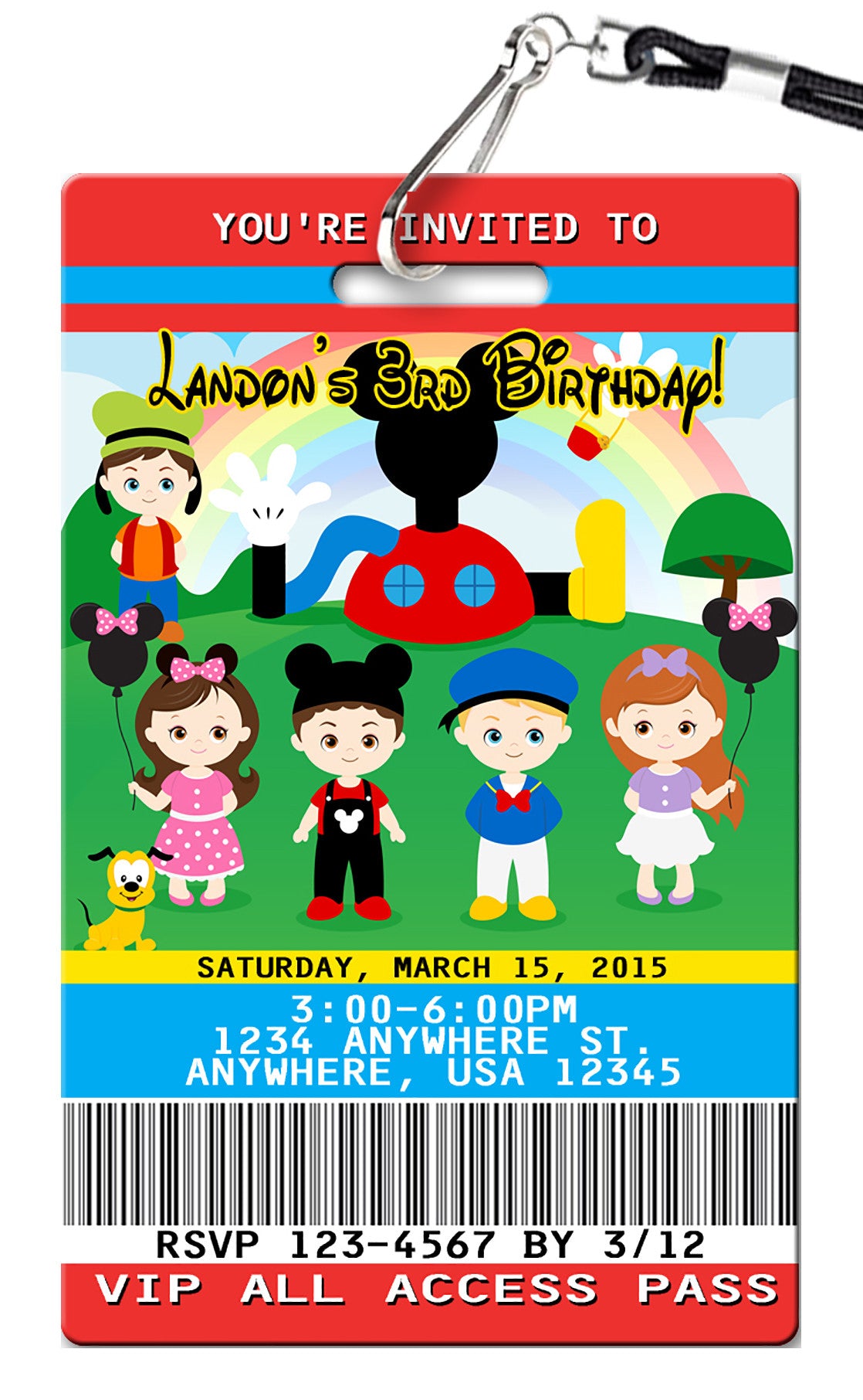 Mickey Mouse Birthday Invitation