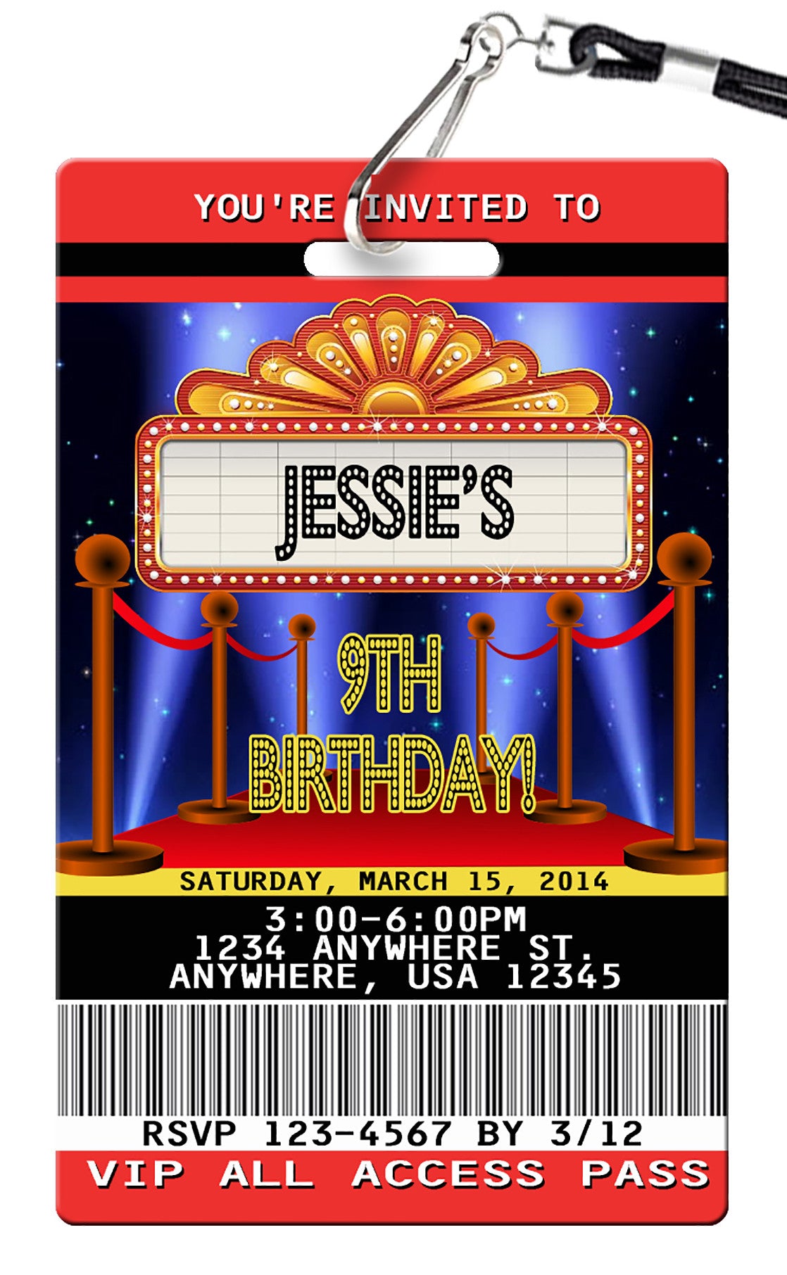 Movie Night Birthday Invitation