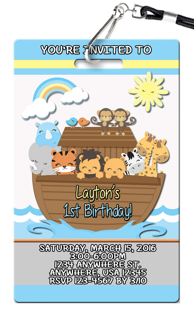 Noah's Arc Birthday Invitation