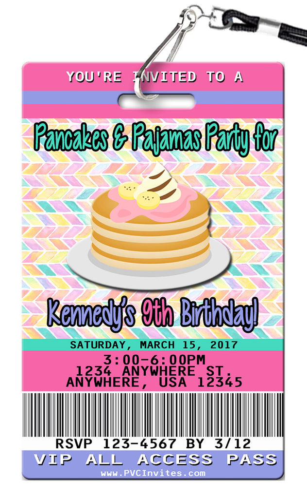 Pancakes & Pajamas Birthday Invitation