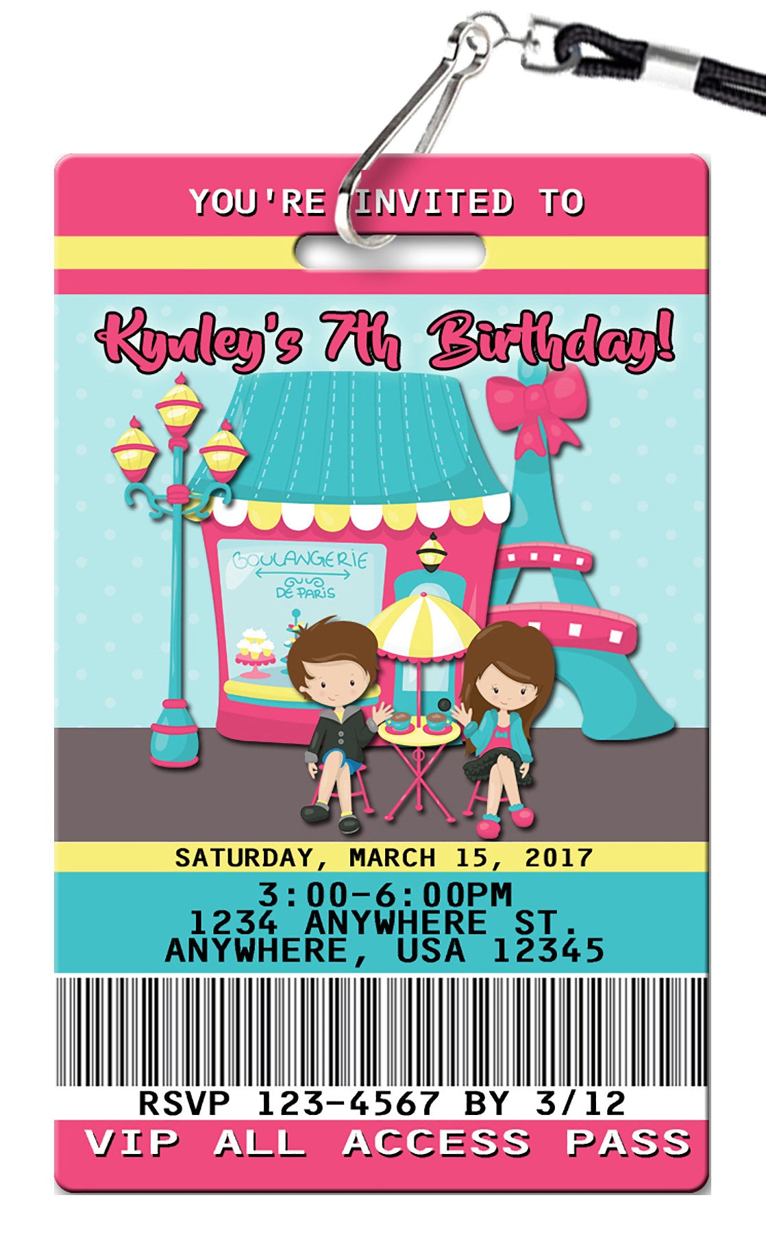 Paris Birthday Invitation