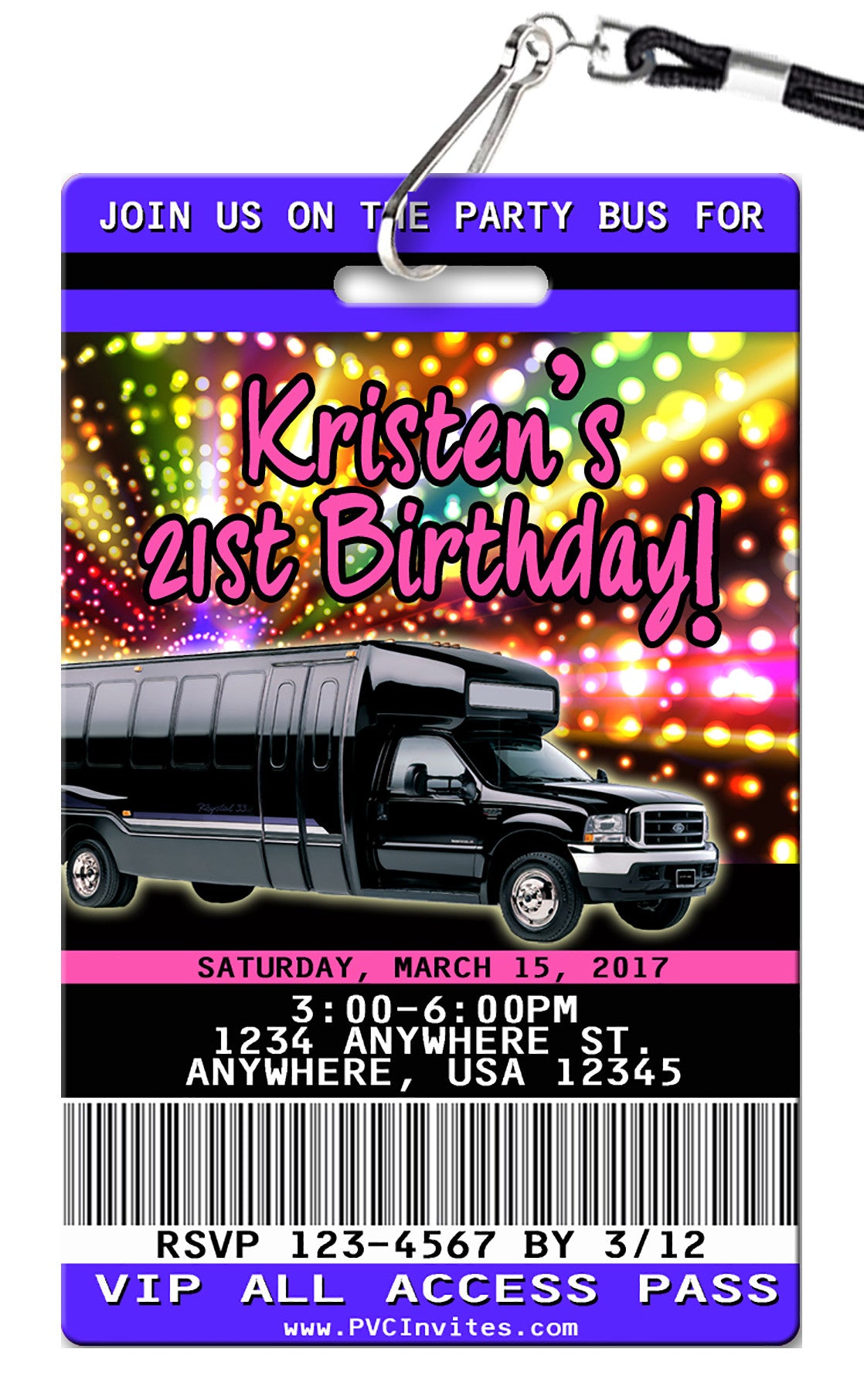Free Printable Party Bus Invitations