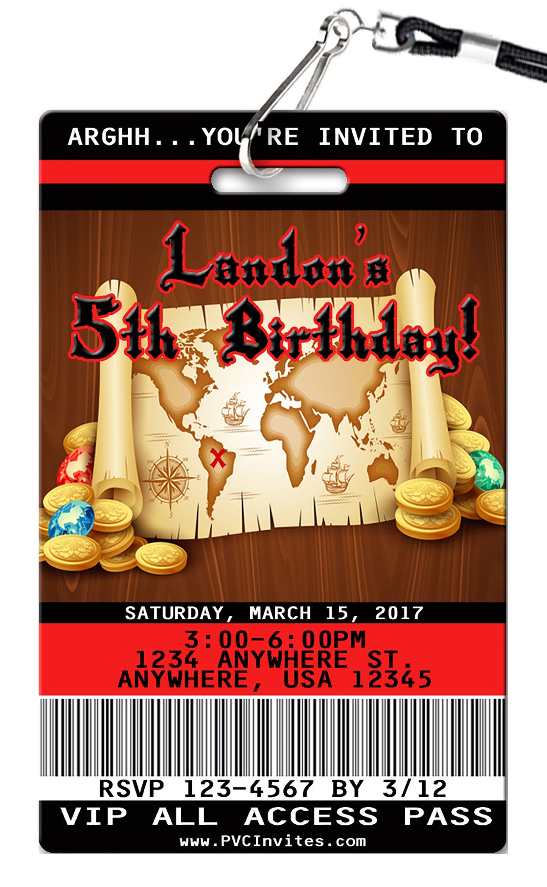 Pirate Birthday Invitation