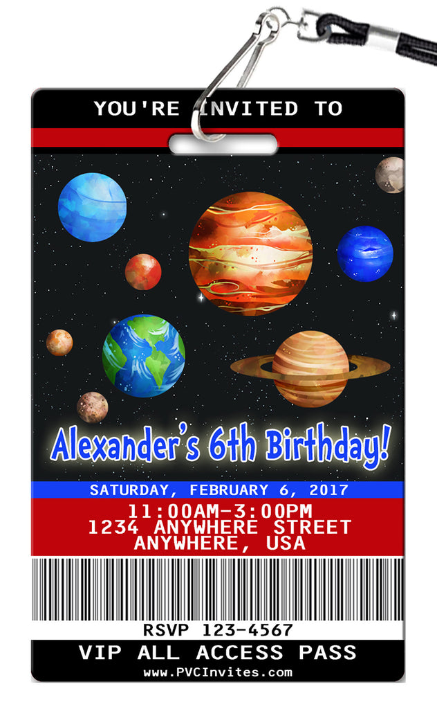 Planets Birthday Invitation
