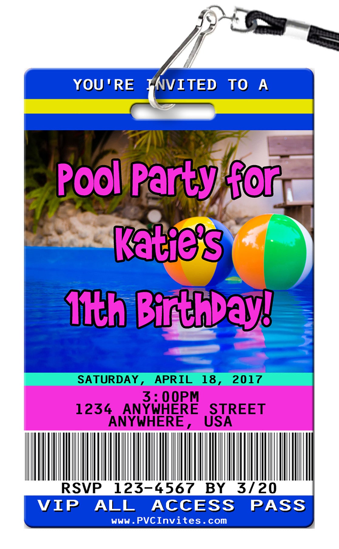 Pool Birthday Invitation