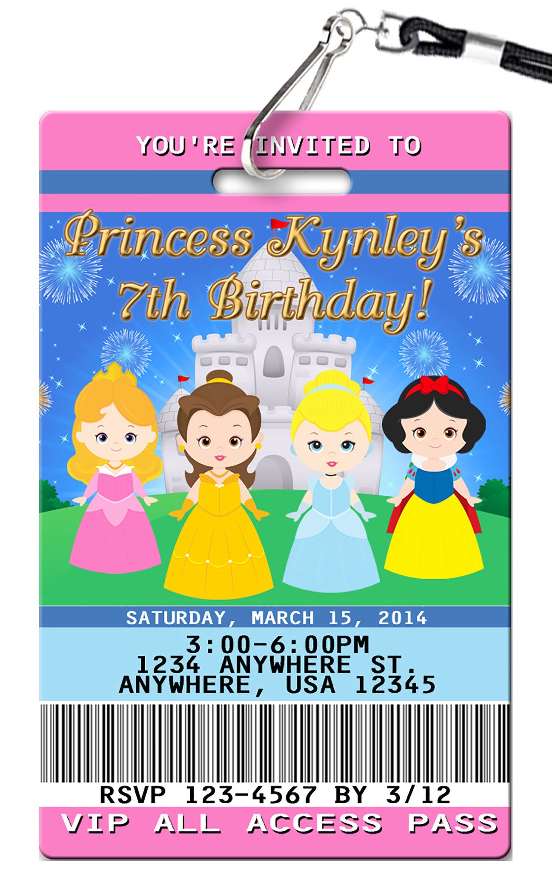 Princess Birthday Invitation