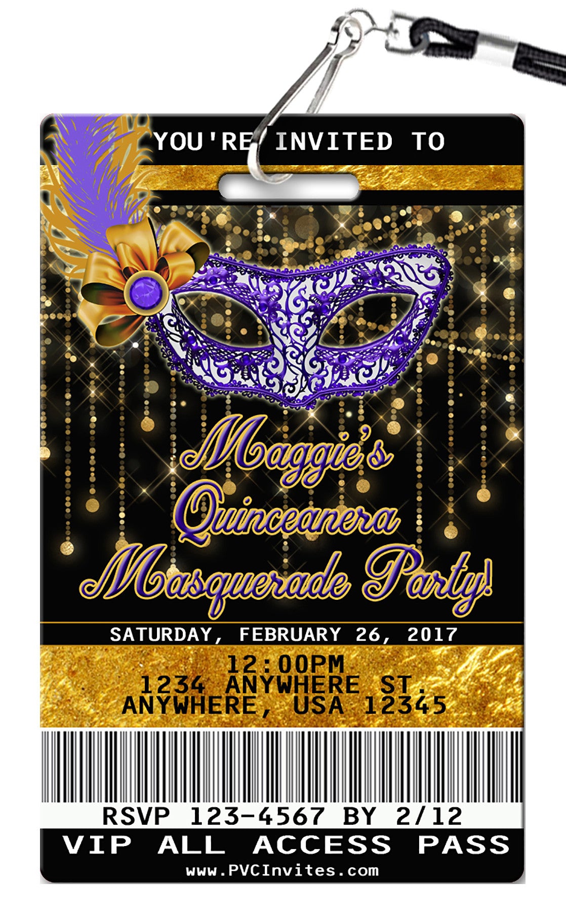 Quinceanera Birthday Invitation