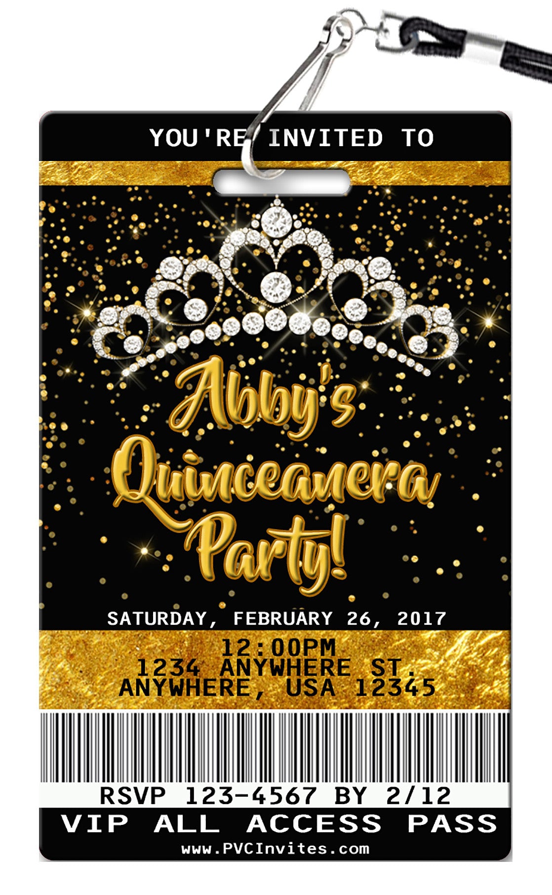 Quinceanera Birthday Invitation