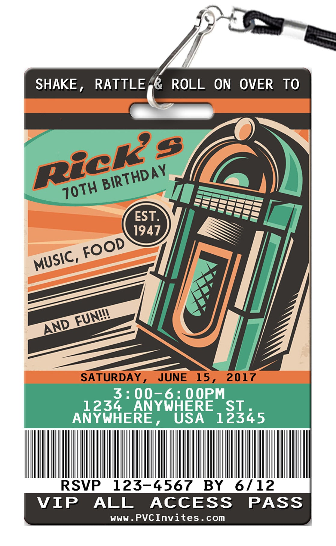 Retro 50's Birthday Invitation