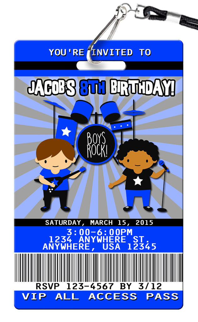 Rock Star Birthday Invitation