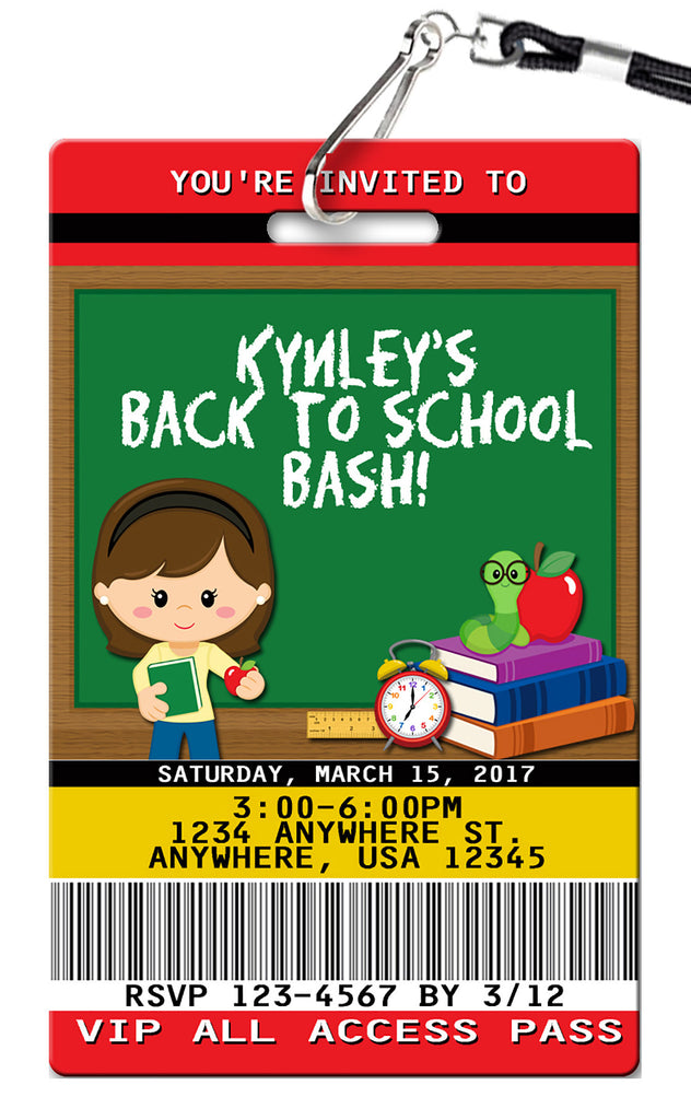 School Birthday Invitation