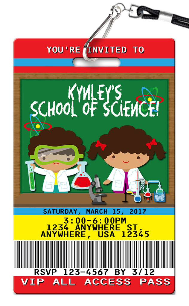 Scientist Birthday Invitation