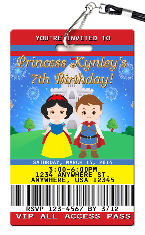 Snow White Birthday Invitation