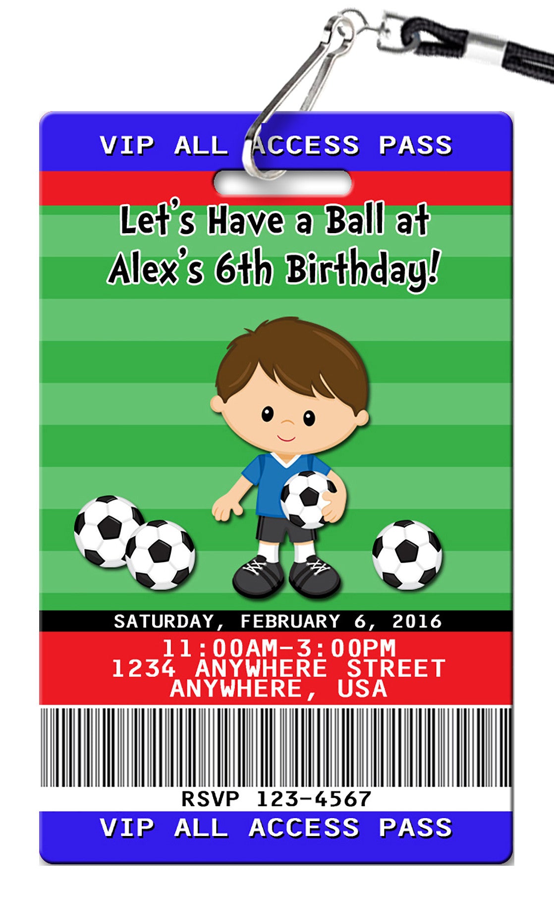 Soccer Birthday Invitation