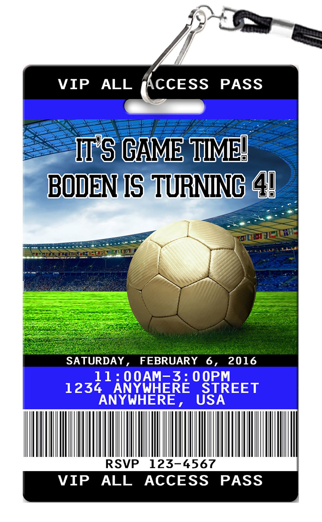 Soccer Birthday Invitation