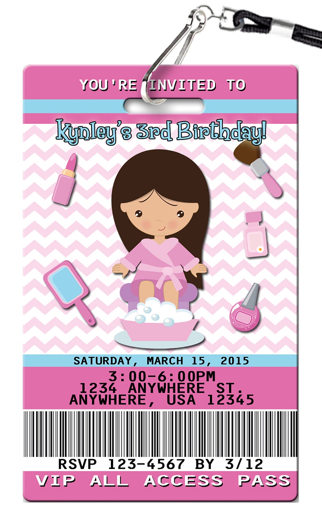 Spa Birthday Invitation