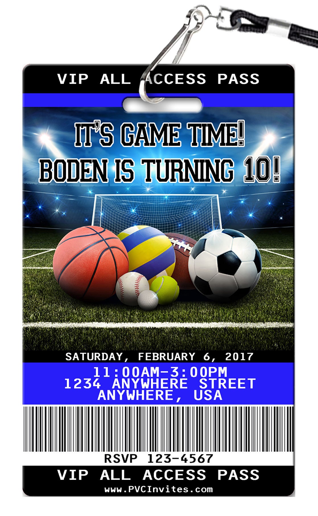 Sports Birthday Invitation