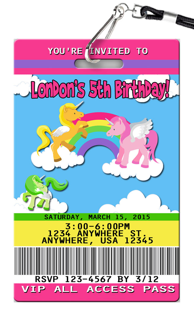 Unicorn Birthday Invitation