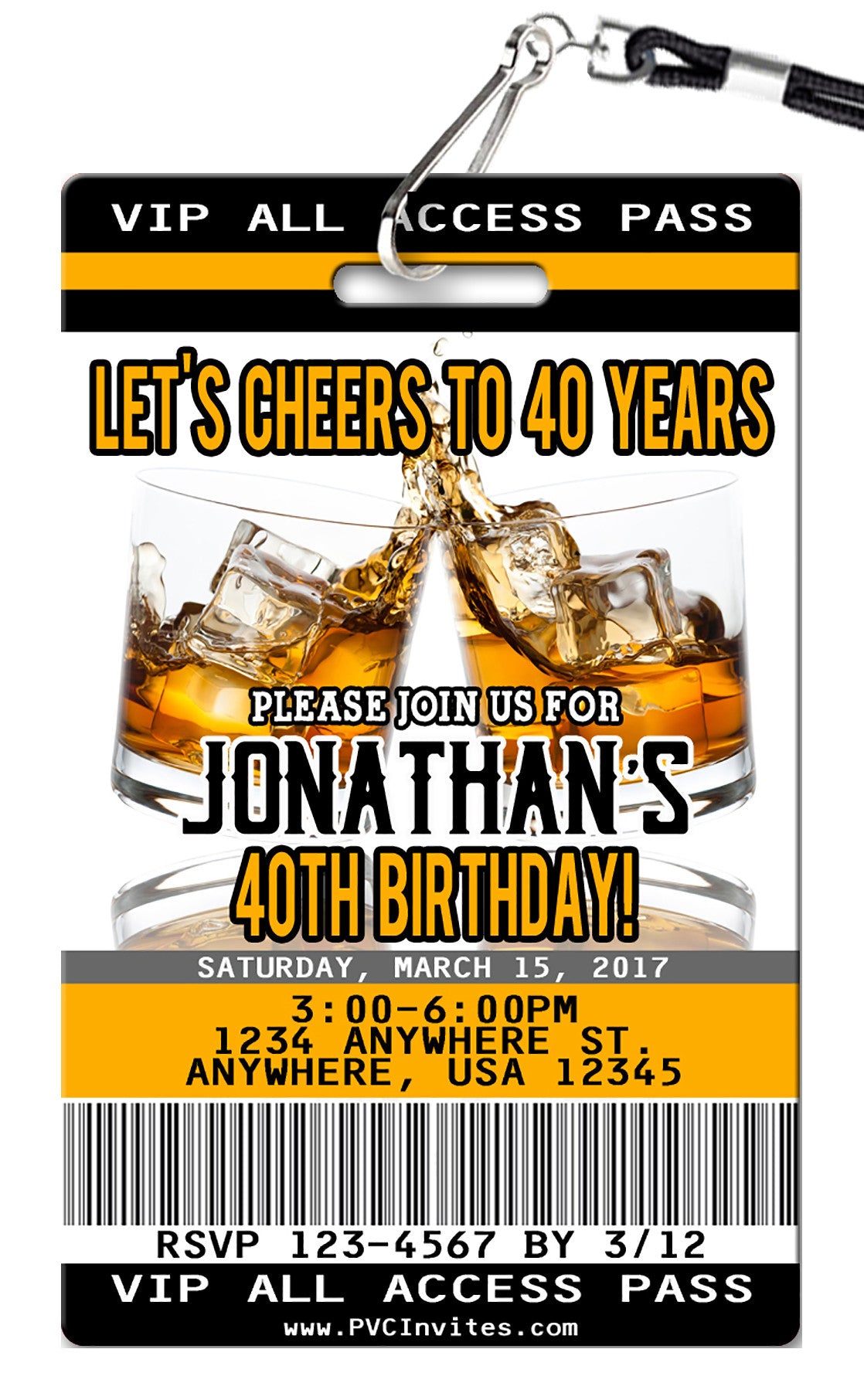 Whiskey Birthday Invitation