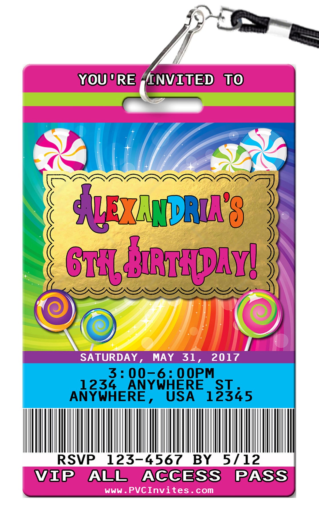 Wonka Birthday Invitation
