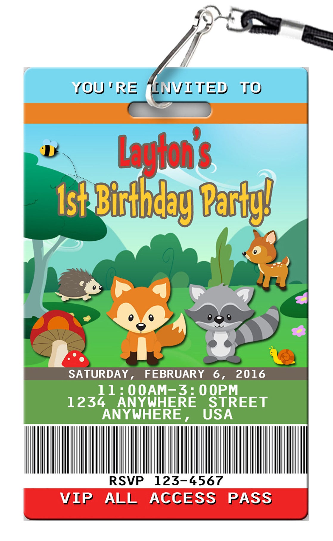 Woodlands Birthday Invitation