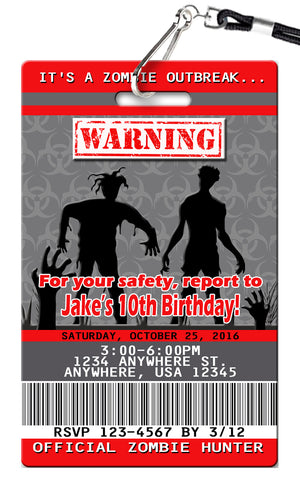 Zombie Birthday Invitation