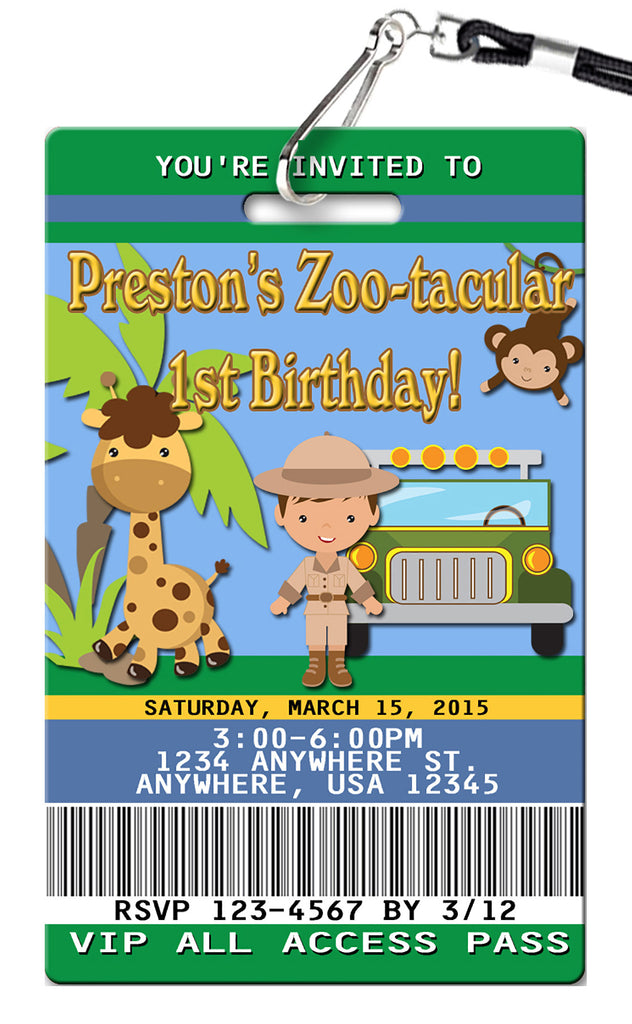 Zoo Birthday Invitation