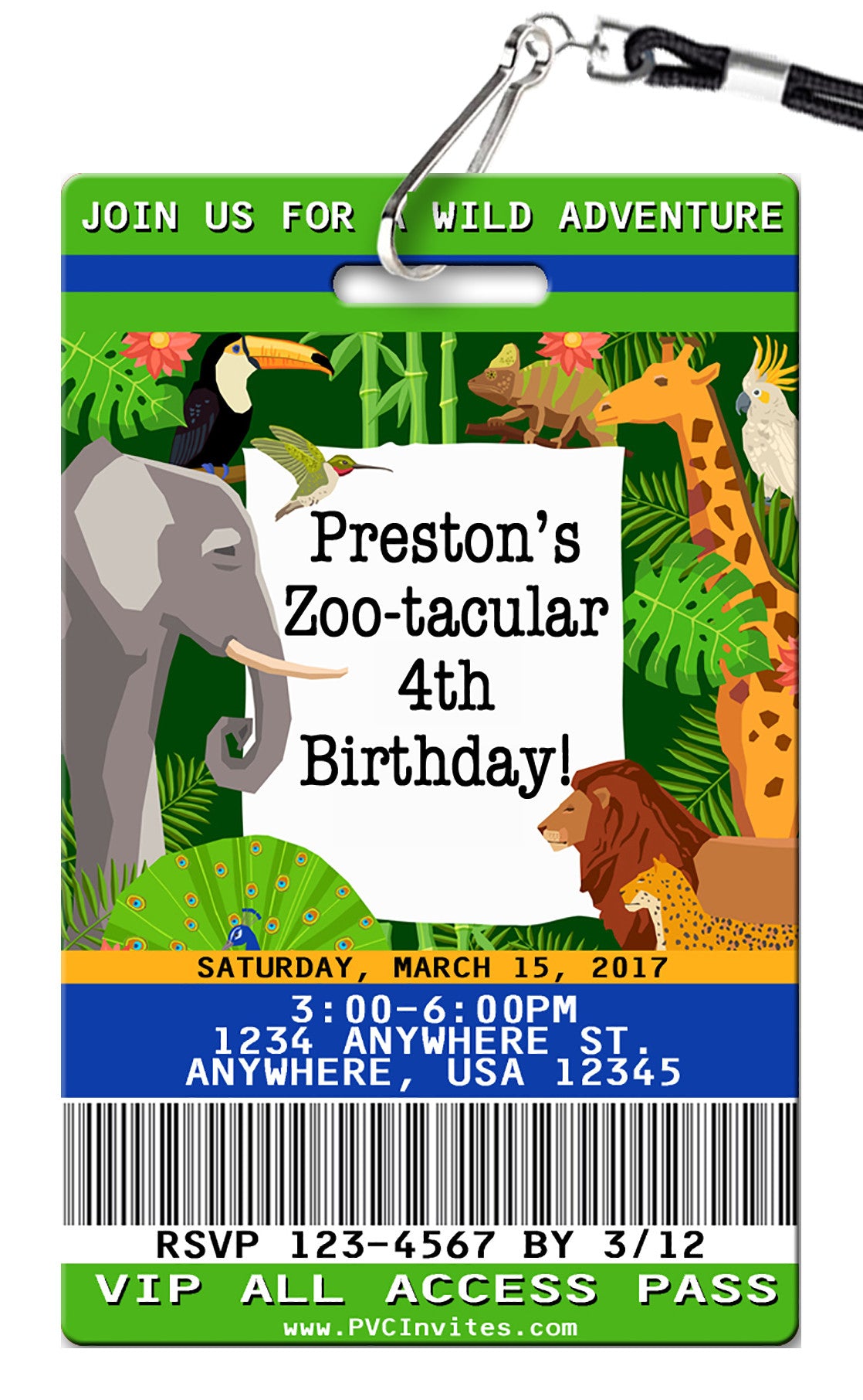 Zoo Birthday Invitation